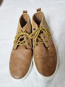 London Fog Lace Up Hi-tops, Two Tone Brown Size 12 - Picture 1 of 6