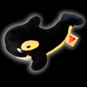 FREE WILLY WHALE Plush Creations Dakin 1995 Stuffed Animal Orca 11” smoke free - Picture 1 of 9