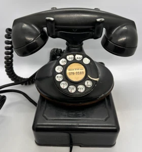 Modell 202 Northern Electric schwarz Vintage Telefon funktioniert im Festnetz (C2) - Bild 1 von 8