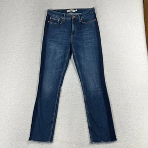 Vineyard Vines High Rise Straight Crop Jeans 28 (28.5x27) Womens Raw Hem - Picture 1 of 8