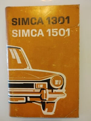 MANUALE SIMCA 1301 1501 CHRYSLER FRANCE - Immagine 1 di 3