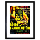 Film Bride Frankenstein Karloff Horror Whale Frame Art Print Picture 12x16 Inch
