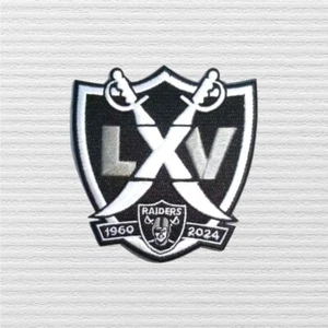Las Vegas Raiders 65th Anniversary Patch 4" - Oakland Tribute - Iron On & Sew On - Picture 1 of 2