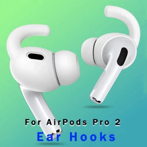 Custodia antiscivolo per Apple AirPods Pro 2 silicone morbido ganci auricolari - Foto 1 di 19