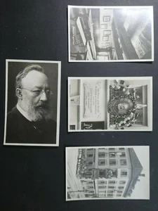 *1005A Gottfried Keller Zurigo 4 cartoline camera di mele casa della morte falce ritratto 1930 - Foto 1 di 4