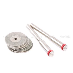 Mini disco de corte de rueda de rueda de corte recubierto de diamante de 16 mm 5/8" 10 piezas + 2 mandlares - Imagen 1 de 5
