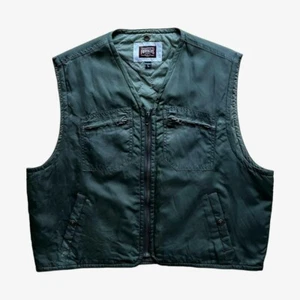 Vintage 90s Redskins Air Training Command Green Gilet Pilot Bomber Military Army - Bild 1 von 7