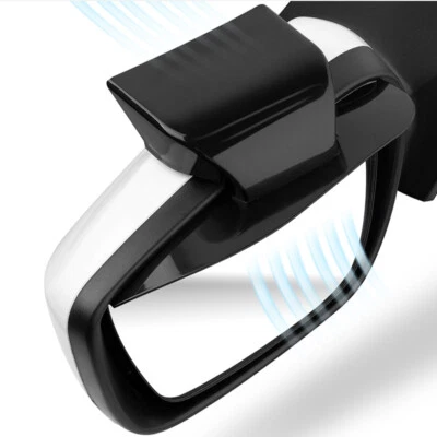 1 Pair Car Drive Rearview Side Mirror Black Rain Eyebrow Rainproof Block Trims - Image 1 of 4