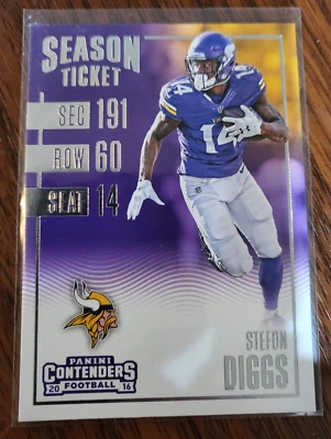 2016 Panini Contenders Football Season Ticket #38 Stefon Diggs  - Image 1 of 2