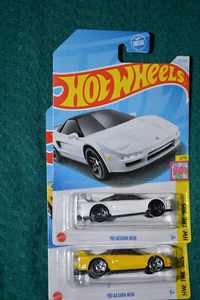 2024 Hot Wheels Mainline ‘90 Acura NSX WHITE & YELLOW: THE 90'S 2/10- Lot of 2 - Picture 1 of 6