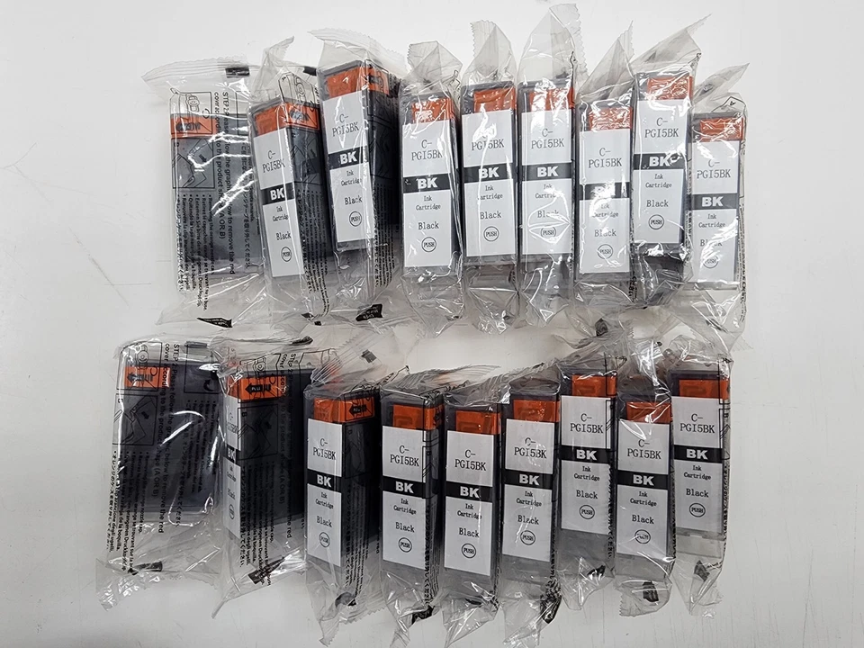 C-PGI 5BK - Ink Cartridges for Canon Printers Black - Lot of 18 - Image 1 of 1