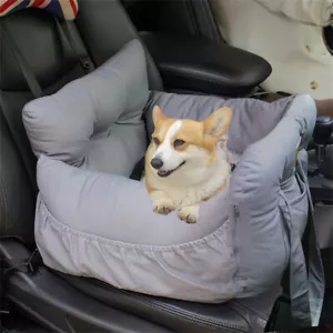 Bingopaw Dog Car Seat Comfy Pet Dog Booster Seat Bed with Pocket and Safety Belt - Picture 1 of 14