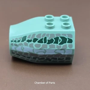 LEGO Sand Green Turbine Snake Basilisk Middle Segment part 43936px1 - Picture 1 of 4