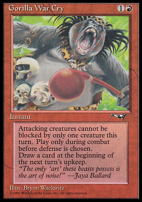 MTG Magic the Gathering Gorilla War Cry (73a/199) Alliances LP - Image 1 of 1