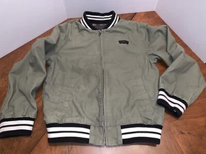 Levi’s Youth Boys Jacket Bomber Varsity Camo Green Zip Lined Medium 10-12 Y - Picture 1 of 11