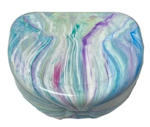 Sedroc Marble Mouthguard Case with Snap Lid for Sports Retainer - Picture 1 of 9