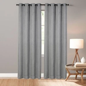 Sonoma Goods For Life® Set of 2 Finley Blackout Window Curtains 84"x50" Gray - Picture 1 of 1