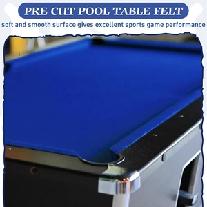 Billiard Cloth for 8 ft Pool Table Pre Cut Felt with 6 Cloth Strips and 6 Poo... - Picture 1 of 1