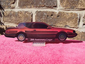 1987 Mercury Cougar 20th Anniversary Dealership Tabletop Car Advertisement - Picture 1 of 11