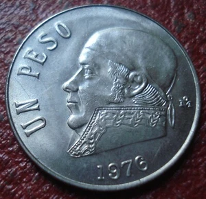1976 MEXICO 1 PESO IN AU CONDITION - Picture 1 of 2