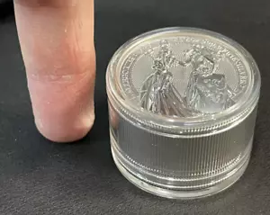 RARE!! 2019 10 Troy Oz The Allegories Germania & Britannia Silver Fattest Coin!! - Picture 1 of 12
