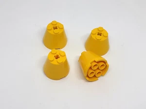 4x Lego® Technic 6233 Kegel Zylinder 3x3x2 mit Achsloch gelb - Bild 1 von 2