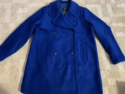 Chaqueta ABERCROMBIE & FITCH Clásica Mezcla de Lana PeaCoat Talla Grande Azul Nueva con Etiquetas Foto 1 de 4