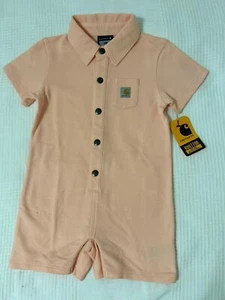 Toddler One Piece Shirts With Snaps 24 Months Peach - Picture 1 of 5