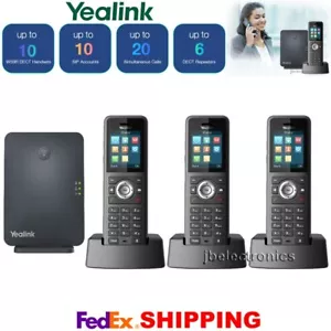 SISTEMA TELEFÓNICO YEALINK W79P IP SIP DECT - 3 TELÉFONOS INALÁMBRICOS IP67 RESISTENTES - Imagen 1 de 7