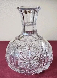 Klar geschliffener Kristall American Brilliant Co 8" Kniebeuge Karaffe Starburst TOP - Bild 1 von 11