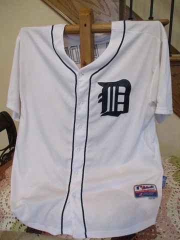 JUSTIN VERLANDER DETROIT TIGERS SEWN MAJESTIC Cool Base  Jersey Mens Size 54 * Cover