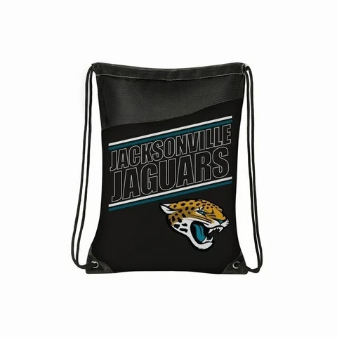 NFL Jacksonville Jaguars Incline Drawstring Lightweight Backpack Backsack Cover