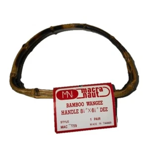 Vintage Macra Naut Bambus 2 Stück Geldbörse Griffe - Bild 1 von 8