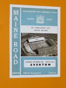 SPORTING PROFILE CARD FOOTBALL 2007 FA CUP 1966 EVERTON TOFFEES MANCHESTER CITY