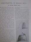 Firefighters Firemen Fire Engine Brigade History Rare Old 1903 Article Equipment