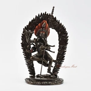 Fine Quality Hand Carved Troma Nagmo Dakini Copper Statue in Oxidation Finish - Picture 1 of 5