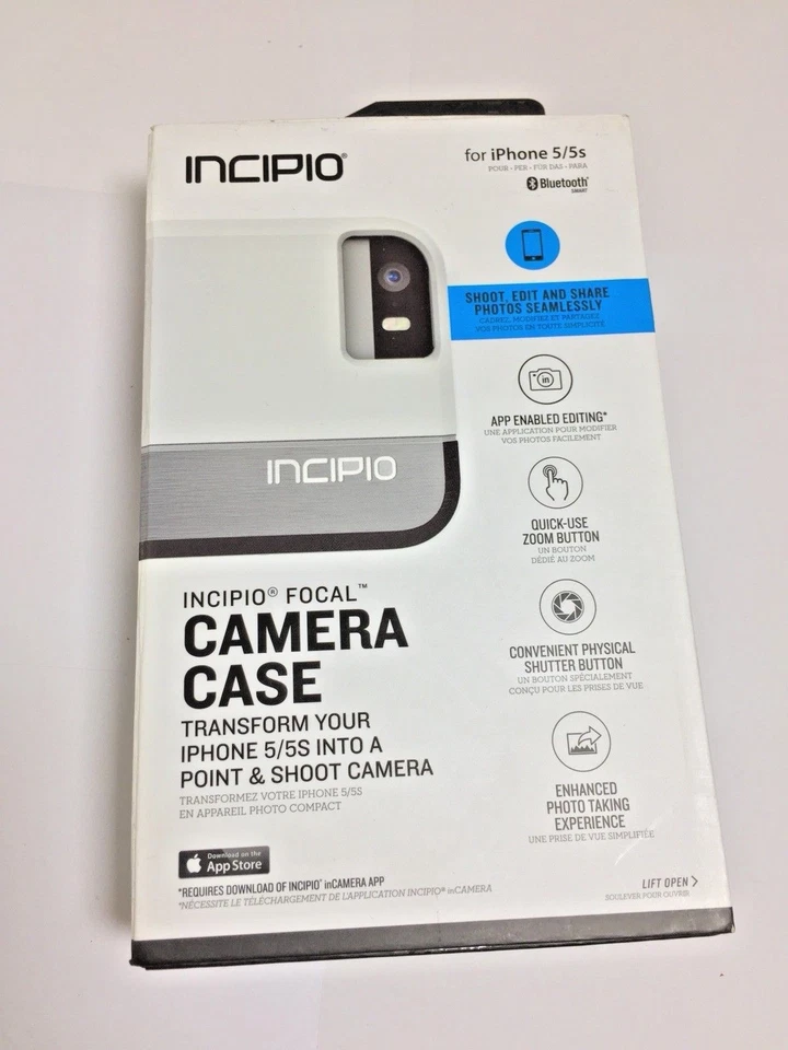 Incipio Focal Camera Case/Cover For Apple iPhone 5 iPhone 5s in White/Gray - Image 1 of 4