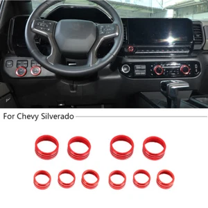 Center Console Radio AC Switch Knob Trim Ring For Chevy Silverado 19+ /Suburban - Picture 1 of 8