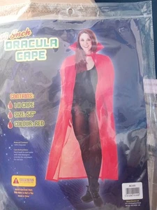 Red Satin Vampire Gothic Dracula Halloween Bookweek Storybook Fairytale... - Picture 1 of 5