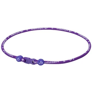 Phiten Classic Star Titanium Single Strand Necklace Purple - 22 Inch - Picture 1 of 1
