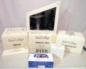 Lotto 8 oggetti vintage Dept 56 Snow Village orig Bxs ottime condizioni-vedi ph (EZS003862) - Foto 1 di 12