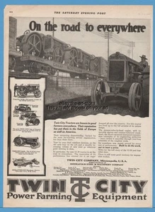 1920 Twin City 12 20 Tractor On the Road to Everywhere Great Northern Rail Ad - Picture 1 of 1
