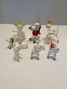 Lot of 11 vintage lucite animals Snoopy dog cat swan reindeer  mouse Great shape - Picture 1 of 13