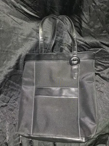Givenchy Parfums Black Tote Bag Carrier Shoulder Bag Purse Striped - Picture 1 of 21