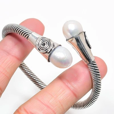 Natural Unique River Pearl Ethnic Bracelet Adjustable U881 - Image 1 of 4