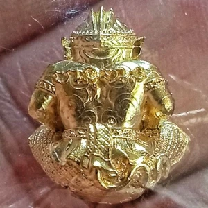 Rare Thai Amulet Hanuman Great Fortune Success Booster Wealth Phor Than Lek Luck - Picture 1 of 7
