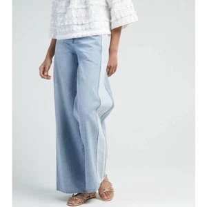NUEVO CON ETIQUETAS - Pantalones de mezclilla Daily Blue The "Easy" de dos tonos lavado claro talla: 26 RET: $ 384 AGOTADOS  - Imagen 1 de 5