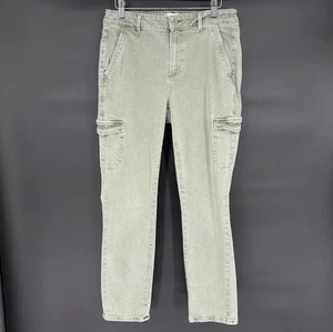 PAIGE Pantaloni cargo donna Jolie Twill 29 in vintage verde edera caviglia alta - Foto 1 di 9