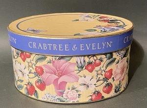 Caja de sombreros vintage Crabtree & Evelyn Summer Hill 1991 vacía - Imagen 1 de 6