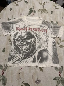 vintage 1988 iron maiden aop tee shirt check bio - Picture 1 of 5